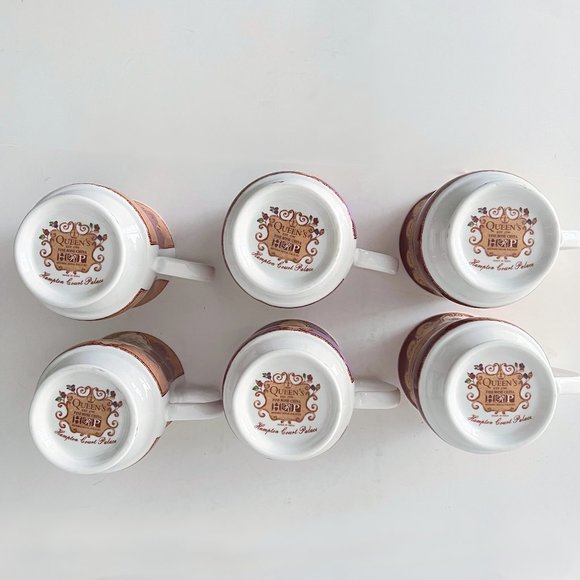 6X Vintage Hampton Court Palace Fine Bone China Mugs by QUEEN'S - Picture 6 of 15